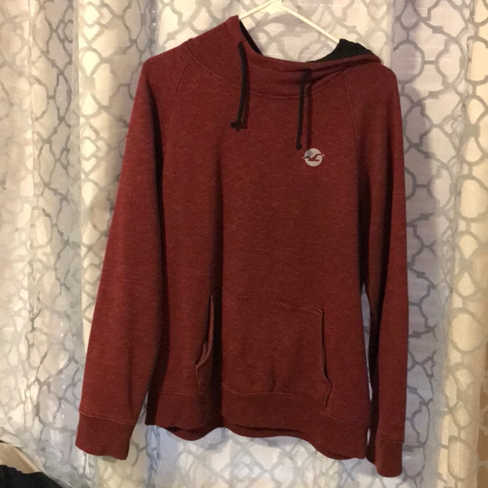 maroon oversized sweater